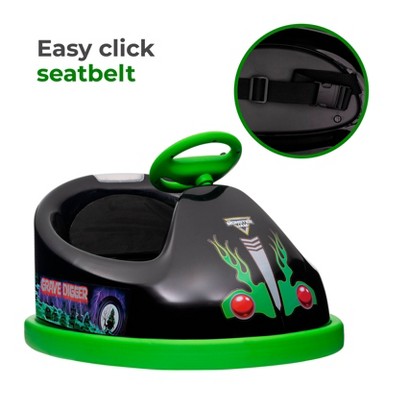 Monster Jam 6V Black and Green Electric Bumper Car