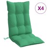 vidaXL Highback Chair Cushions 4 pcs Green Oxford Fabric - 2 of 4
