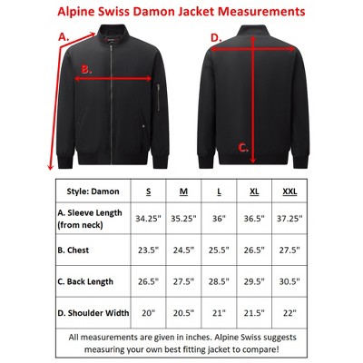 Alpine Swiss Damon Mens Bomber Jacket | Warm Quilted Flight Jacket with Pockets – Stylish Windbreaker for Casual & Layering | Versatile Outerwear — фото 4