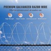 VEVOR Razor Wires, 147 ft Razor Barbed Wire, 3 Rolls Razor Wire Fencing Razor Fence, Double Spiral Razor Ribbon Barbed Wire Galvanized Razor Wire - 3 of 4
