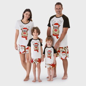 PATPAT Family Christmas Pajamas Short Sleeve Reindeer Matching Outfits Holiday Pajamas Family Couples Adults - 1 of 4