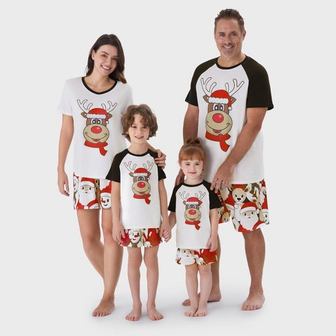 Patpat Family Christmas Pajamas Short Sleeve Reindeer Matching Outfits Holiday Pajamas Family Couples Adults Target