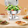 2/4/6-Pack Rose Gold NSF Stainless Steel Chafing Dish Set with Lid Holder & Utensils for Catering, Weddings, Buffet - 4 of 4