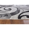 Home Mart Goods Grey Swirls Hand-Carved Soft Living Room Area Rug - 4 of 4