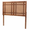 Baxton Studio Katrice Mid-Century Modern Ash Walnut Finished Wood Queen Size Headboard with Rattan - 2 of 4