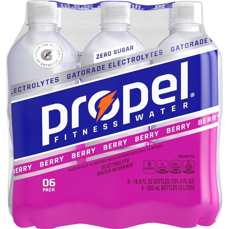 Propel Zero Berry Nutrient Enhanced Water - 6pk/16.9 fl oz Bottles, 3 of 11