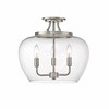 Joliet 3-Light Semi-Flush Mount Ceiling Light - Modern Steel Design, Dimmable, Damp Rated - 3 of 4
