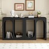 Clihome Modern Modular Entryway Console Table with Rectangular Exterior and Curved Interior Design for Customizable Arrangements - 3 of 4