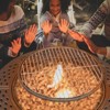 KTMBDW Round Metal Fire Pit with Grills, Outdoor Firepits for Outside, Wood Burning Fireplace for Camping, Picnic, Bonfirefor Backyard, Patio, Black - 2 of 4