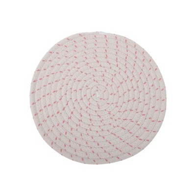 Unique Bargains Trivet Round Rope Woven Mat Cotton Non-woven Fabric 8.66"x8.66"x0.31"