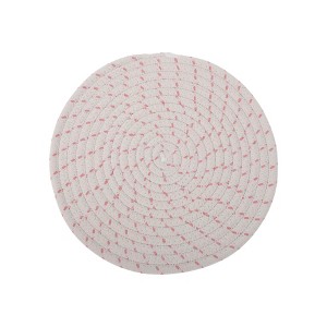 Unique Bargains Trivet Round Rope Woven Mat Cotton Non-woven Fabric 8.66"x8.66"x0.31" - 1 of 3