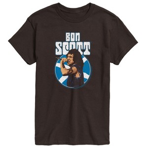 Men's AC/DC Portrait Short Sleeve Graphic T-Shirt - Dark Brown - X-Large - 1 of 3