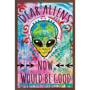 Trends International Dean Russo - Dear Aliens Framed Wall Poster Prints - 1 of 4