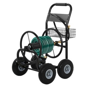 FDW Hose Reel Hold Up To 300 Ft Heavy Duty Garden Hose Reel for Garden Lawn Yard - 1 of 4