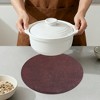 REGALWOVEN Placemats Set of 6 Leather Round Placemats for Kitchen Dining Table Decor Table Placemats Wipeable Table Mat - 4 of 4