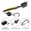 Unique Bargains Golf Tools with Cleaning Nail 2ft Retractable Lanyard Double Head Golf Club Brush - 3 of 4