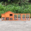 Akoasm 111.5 Inch Large Wooden Easy Clean Chicken Coop With Anti-Water UV Panel Nesting Box Outdoor - 4 of 4