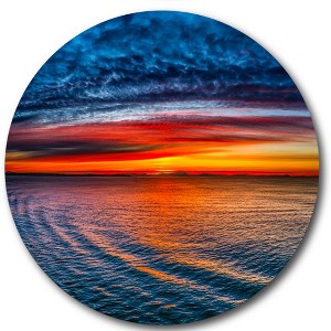 Courtside Market Global Wonders Photography Collection, Dancing Sea Statement Piece Wood Décor - 1 of 4