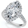 Pompeii3 Certified 2.40Ct Marquise Halo Diamond Engagement Ring 14k Gold or Pt Lab Created - 3 of 4