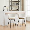APRILSOUL  26.38"Counter Height Bar Stools Set of 2, 360¡ã Swivel Upholstered Barstools - 3 of 4