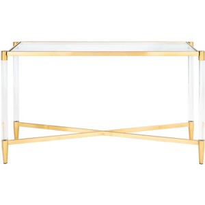 Kyla Acrylic Console Table - Clear, Gold - Safavieh - 1 of 4