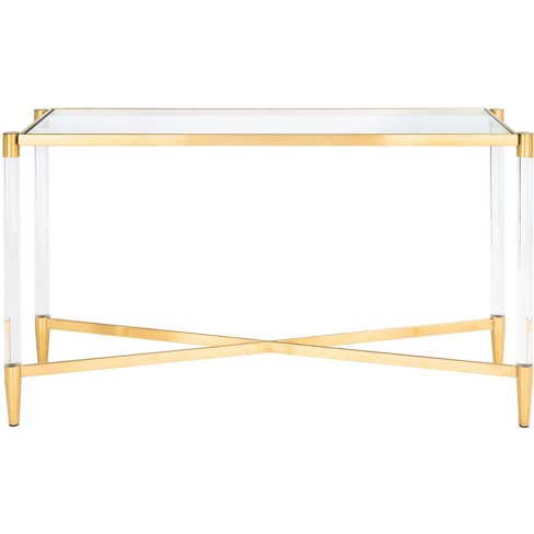 Kyla Acrylic Console Table - Clear, Gold - Safavieh - image 1 of 4