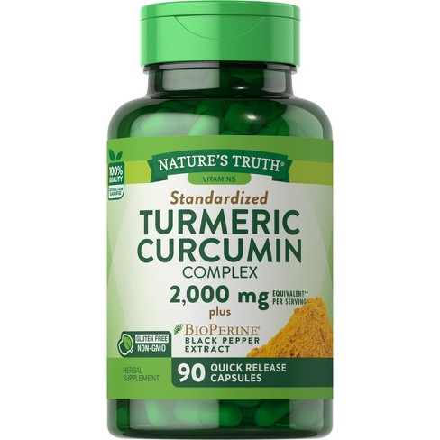 Nature's Truth Turmeric Curcumin Supplement 2000mg With Bioperine | 90 ...