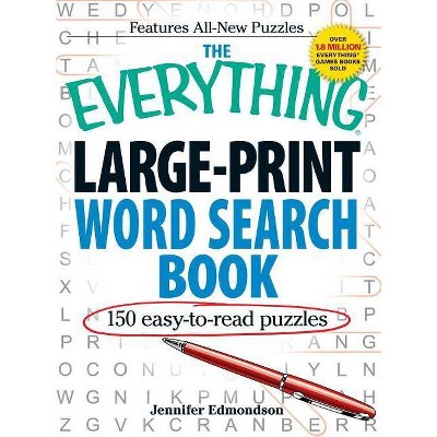 The Everything Large-Print Word Search Book - (Everything(r)) by  Jennifer Edmondson (Paperback)