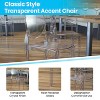 Flash Furniture Set of 4 Transparent Crystal Extra Wide Resin 400 LB. Weight Capacity Banquet & Event Ghost Chairs-Indoor/Outdoor Use - 2 of 4