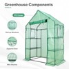 Aoodor Walk-in Greenhouse with Mesh Side Windows and 3 Tier 4 Shelves, 4.7×2.5×6.4 ft  Outdoor Garden Plant House with Durable PE Cover - 4 of 4