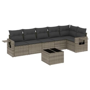 vidaXL Garden Sofa Set Grey - 1 of 4