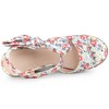 Allegra K Women's Floral Printed Slingback Wedge Sandals - 4 of 4