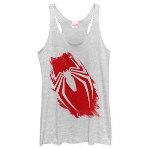 Women's Marvel Gamerverse Spider-Man Symbol Streak Racerback Tank Top - 1 of 3