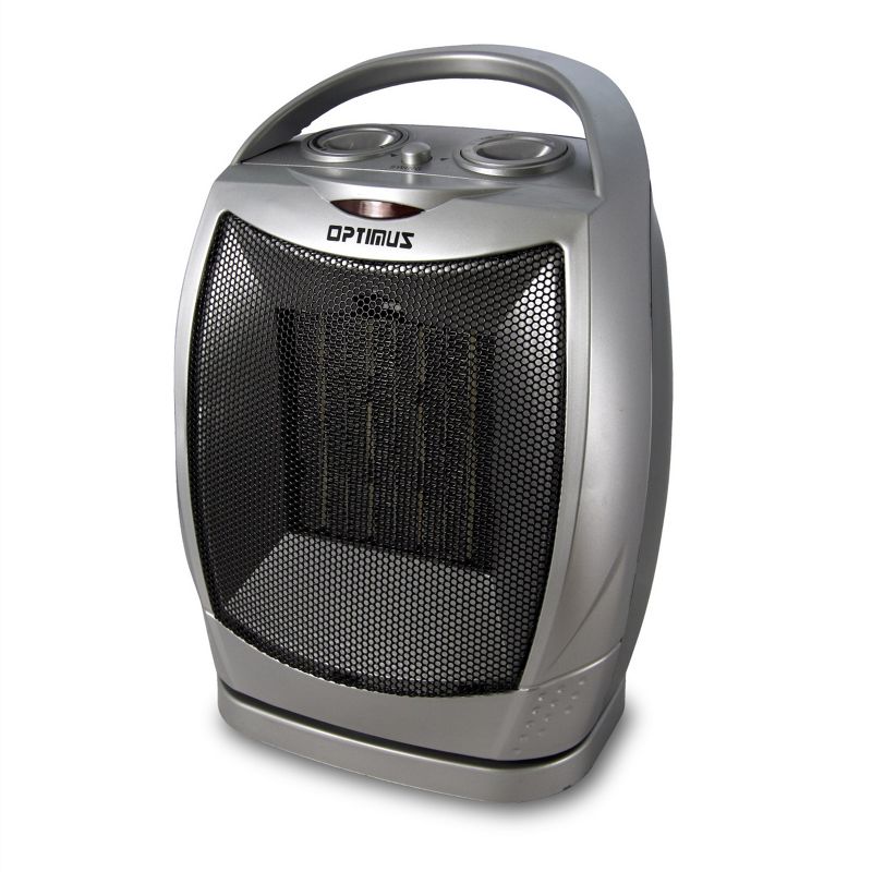 Portable Oscillating Ceramic Heater with Thermostat, 1 of 7