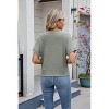 Clearlove Womens Summer Tops Waffle Front Knit Button Down Shirts Short Sleeve Casual Shacket Jacket Dressy Blouses - 4 of 4