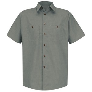 Red Kap Men's Short Sleeve Microcheck Uniform Shirt - 1 of 3