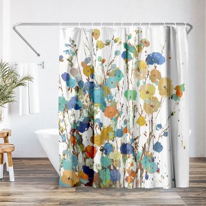 Americanflat 71" x 74" Shower Curtain, Spring Garden I by PI Creative Art - 1 of 4