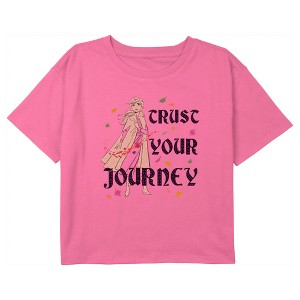 Girl's Frozen 2 Anna Trust Your Journey Crop T-Shirt - 1 of 3