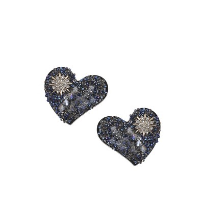 SOHI Women's Star Heart Stud Earrings