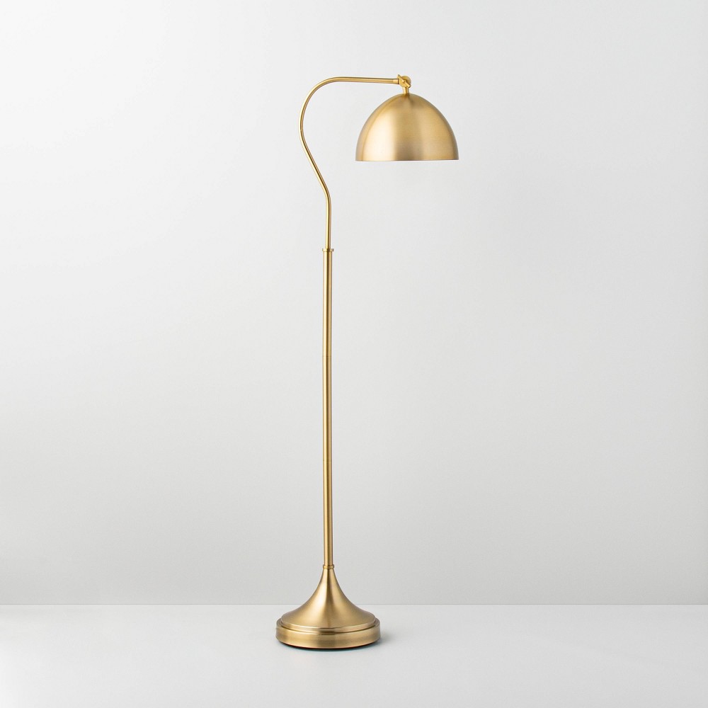 60" Metal Floor Lamp Brass Finish (Includes LED Light Bulb) - Hearth & Hand with Magnolia