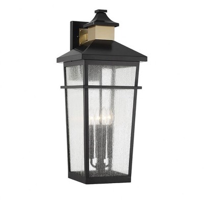 Savoy House Kingsley 4 - Light Wall Light in  Matte Black/Warm Brass