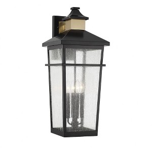 Savoy House Kingsley 4 - Light Wall Light in  Matte Black/Warm Brass - 1 of 3