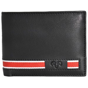 Jack Abrahams - Jack Abrahams Goat Nappa Leather Bi-Fold Minimalist Wallet Black - 1 of 4