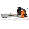 BABYYER 62CC Gas Powered Chainsaw, 2-Cycle Petrol Handheld Cordless Chain Saw, Gasoline Gas Chainsaws for Tree Wood Cutting - 4 of 4