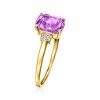Ross-Simons 1.30 Carat Amethyst Ring With White Topaz in 10kt Yellow Gold - 3 of 4