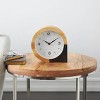 8"x8" Wood Round Abstract Clock Light Brown - Olivia & May - 2 of 4