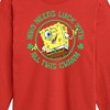 Boys' - SpongeBob Squarepants - Who Needs Luck With This Charm Long Sleeve Graphic T-Shirt - 2 of 4