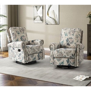 Kaspar Manual Swivel Glider Recliner Set of 2|HULALA HOME - 1 of 4