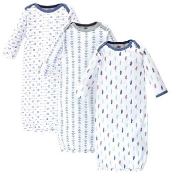 Luvable Friends Infant Boy Cotton Gowns, Boy Feathers, Preemie/Newborn