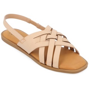 Journee Collection Womens Merrin Sling Back Flat Sandal - 1 of 4